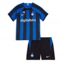 Inter Milan Hjemmedraktsett Barn 2022-23 Kortermet (+ korte bukser)